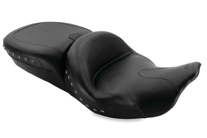 Mustang Motorcycle Mustang 08-21 Harley Electra Glide,Rd Glide,Rd King,Str Glide Touring Summit 1PC Seat w/Studs- Black