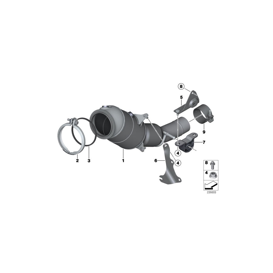 Genuine BMW 18327646432 E84 F25 F26 Exch Catalytic Converter Close To Engine (Inc. X3, X1 20i) | ML Performance US Car Parts