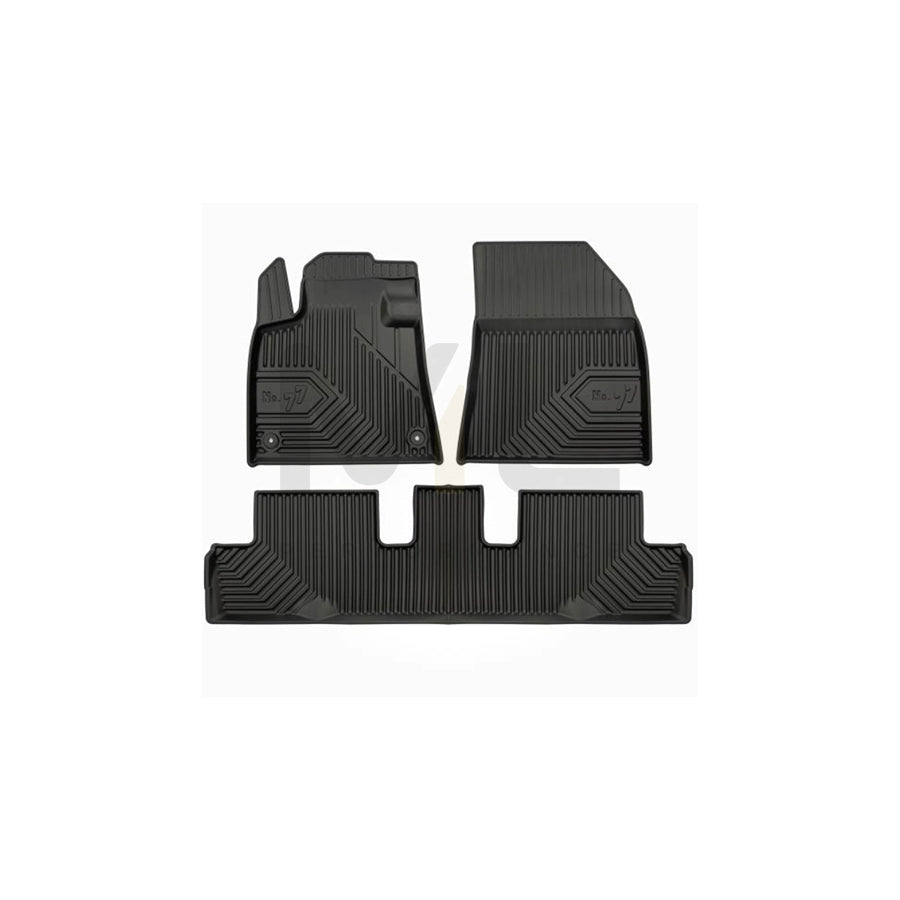 FROGUM Tailored 77408159 Floor mat set for CITROEN C4 II Picasso Elastomer, Front and Rear, Quantity: 3, Black, (LHD)
