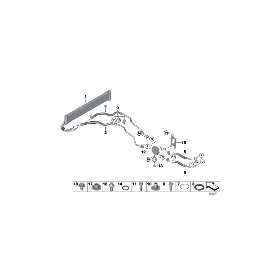 Genuine BMW 17208431955 BMW Bracket Oil Pipe ENDURANCE SPEC. (Inc. & M4 GT4) | ML Performance US Car Parts