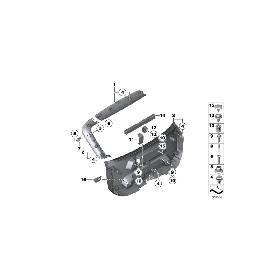 Genuine BMW 51497345047 E84 Handle Recess, Left (Inc. X1 35iX, X1 25dX & X1 16i) | ML Performance US Car Parts