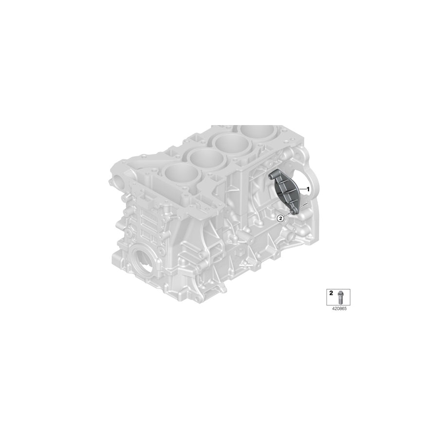Genuine BMW 11117641012 F15 Cover For Starter Opening (Inc. X5 40eX) | ML Performance US Car Parts