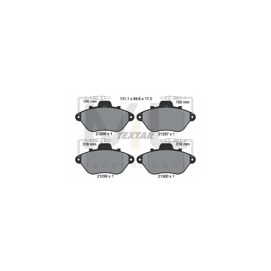TEXTAR 2129603 Brake pad set for CITRO?N XM incl. wear warning contact | ML Performance Car Parts