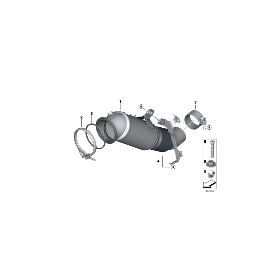 Genuine BMW 18327643154 G11 G02 G12 Holder Catalytic Converter Near Engine (Inc. X3 M40iX, 740LiX & 740i) | ML Performance US Car Parts