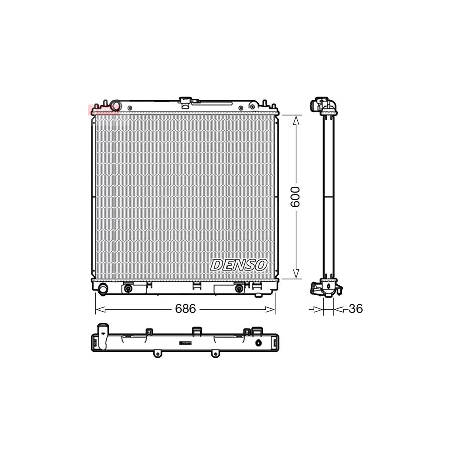 DENSO DRM46042 Engine Radiator