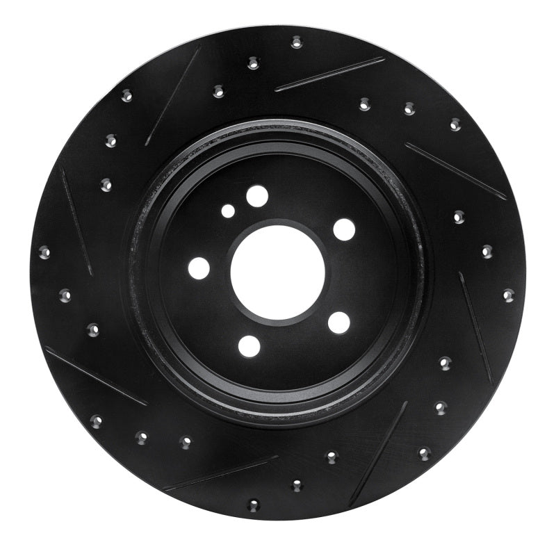 R1 Concepts R1 00-05 Mercedes-Benz ML500 (USA/Canada) Rear Right Drilled & Slotted Black Brake Rotor