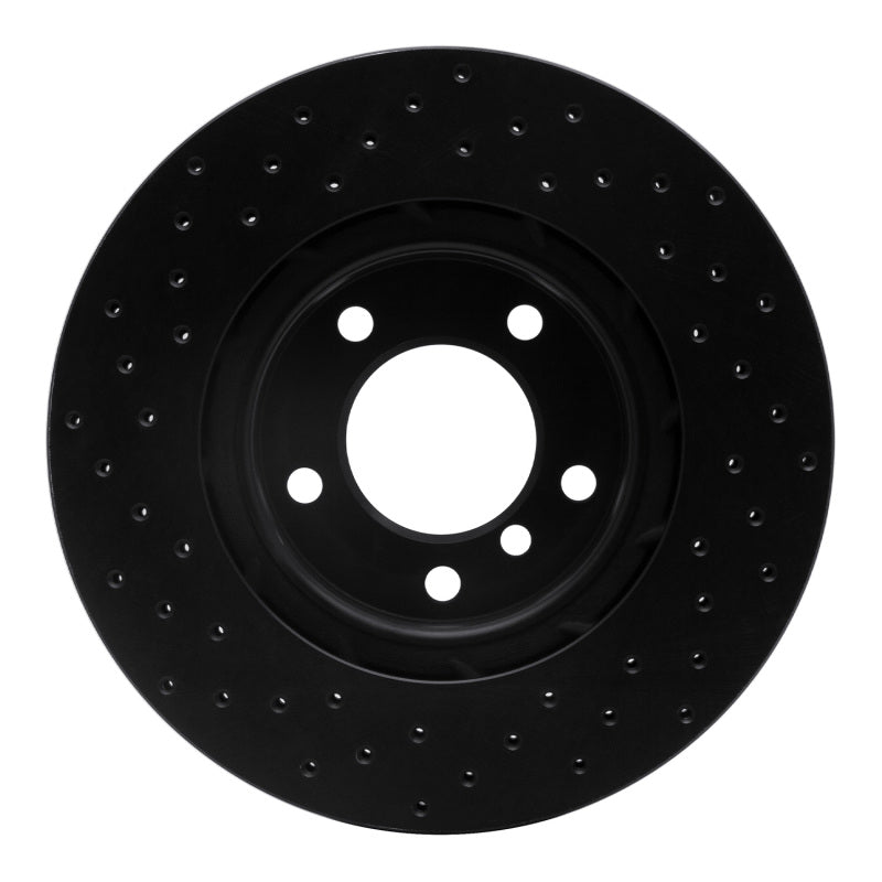 R1 Concepts R1 95-02 BMW M3 Left Front Drilled Black Brake Rotor