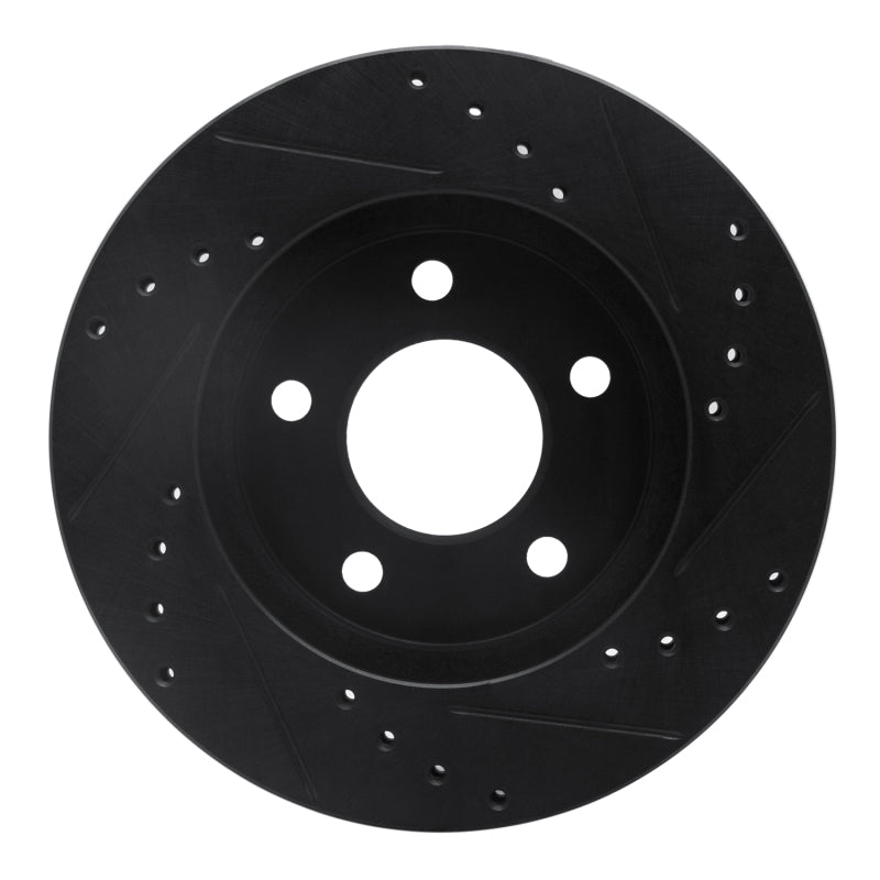 R1 Concepts R1 01-07 Buick Rendezvous Front Left Drilled & Slotted Black Brake Rotor