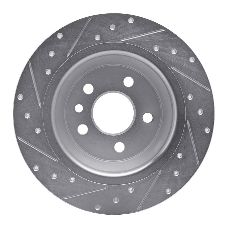 R1 Concepts R1 09-15 Ford Focus RS (Mexico) Rear Right Drilled & Slotted Silver Brake Rotor