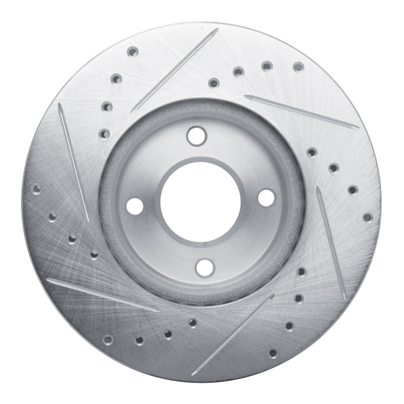 R1 Concepts R1 17-25 Nissan Kicks Front Right Drilled & Slotted Silver Brake Rotor