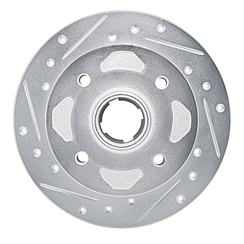 R1 Concepts R1 79-82 Mazda 626 Front Left Drilled & Slotted Silver Brake Rotor
