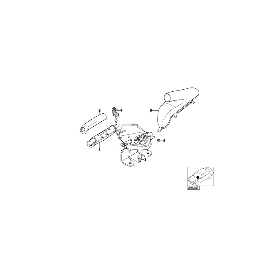 Genuine BMW 34416753617 E52 Leather Handbrake Lever CREMATA (Inc. ALPINA V8 & Z8) | ML Performance US Car Parts