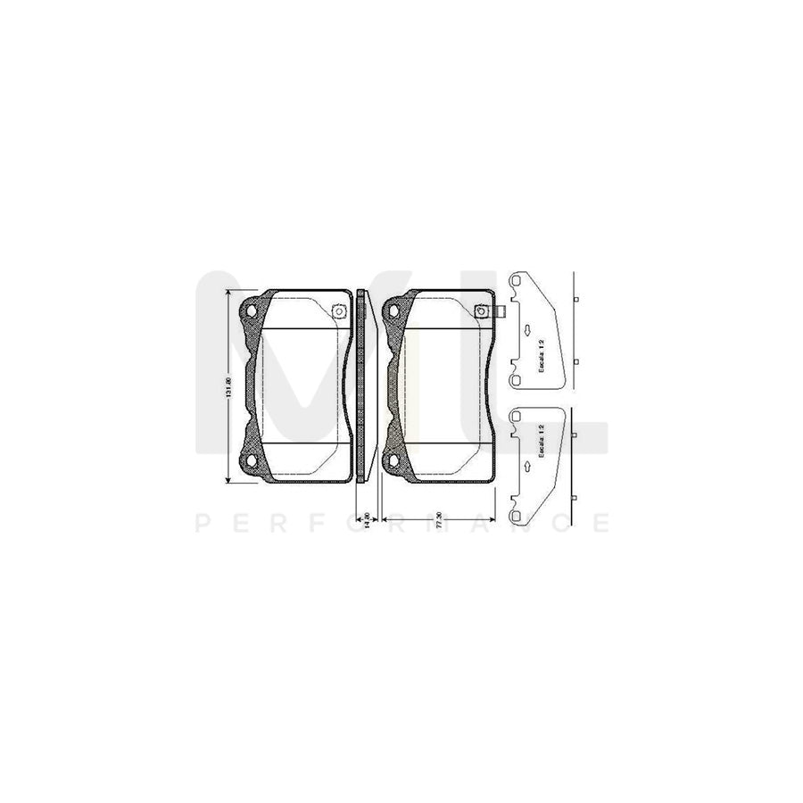 Bosch 0986Tb2773 Brake Pad Set Excl. Wear Warning Contact, With Accessories | ML Performance Car Parts