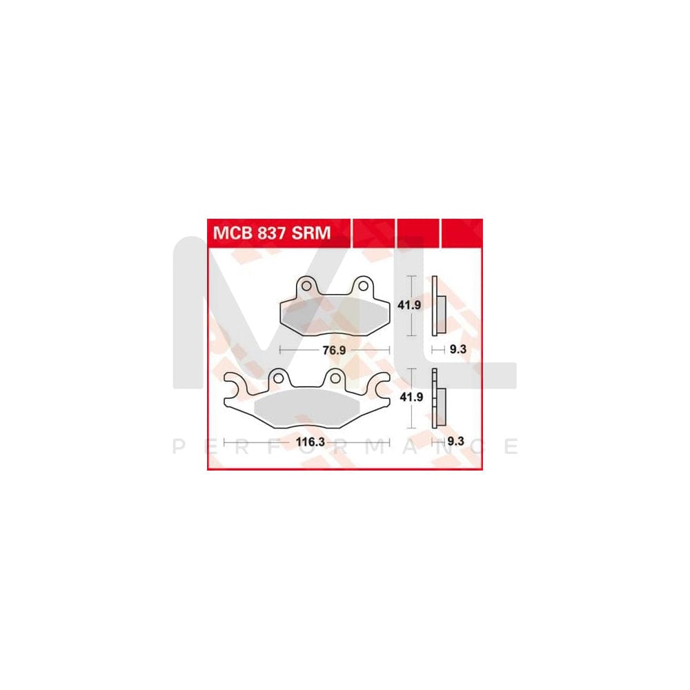 TRW Sinter Maxi Scooter Mcb837Srm Brake Pad Set | ML Performance Car Parts