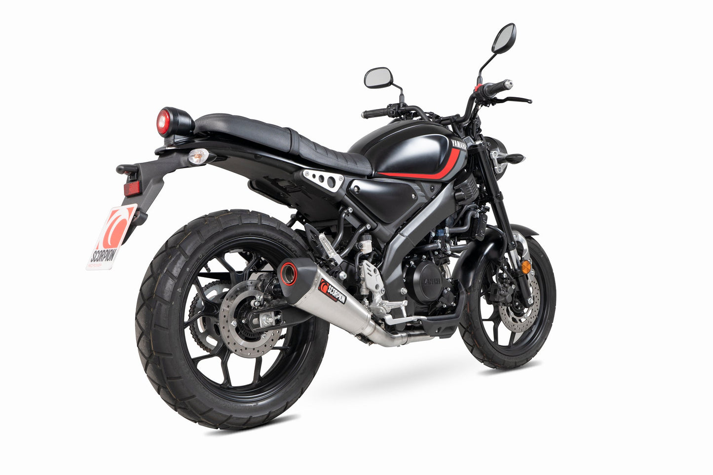 Scorpion RYA117SYSSEO Yamaha XSR-125 Serket Taper Full System - Brushed Stainless Steel Sleeve | ML Performance US US