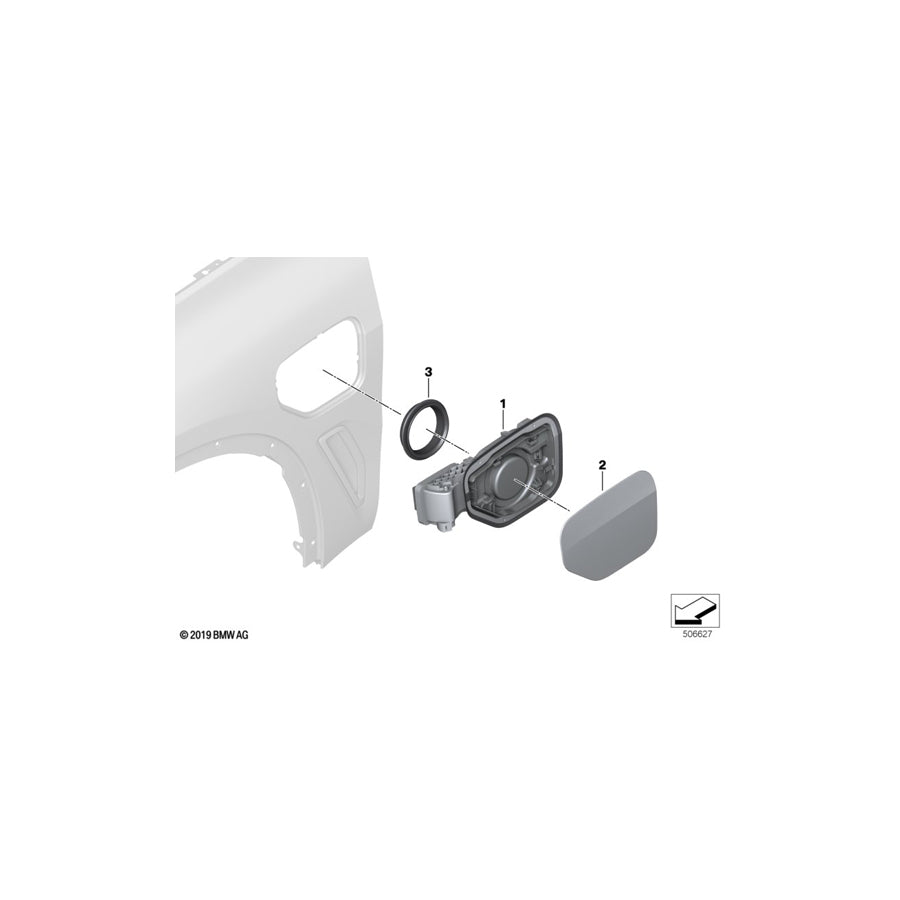 Genuine BMW 51177405754 G01 Cover Housing Charging Socket (Inc. X3 30eX) | ML Performance US Car Parts