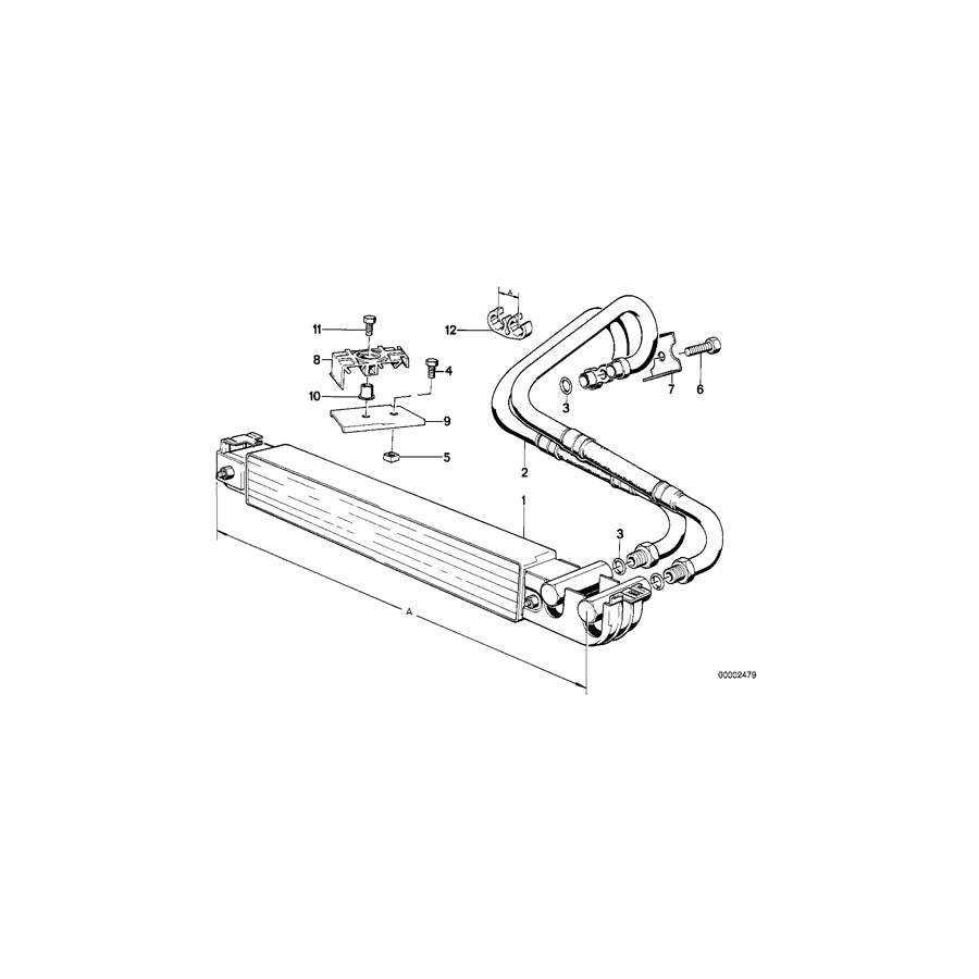 Genuine BMW 17211712362 E32 Oil Cooling Pipe-Screw Type Connection 892MM*919MM (Inc. 735i, 735iL & 730i) | ML Performance US Car Parts