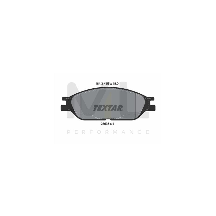 TEXTAR 2363501 Brake pad set for FORD USA Windstar (A3) not prepared for wear indicator | ML Performance Car Parts