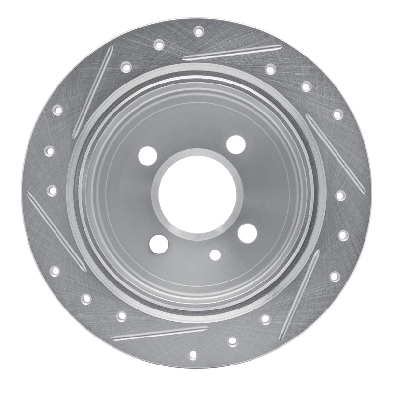 R1 Concepts R1 88-90 BMW 325IX Rear Right Drilled & Slotted Silver Brake Rotor