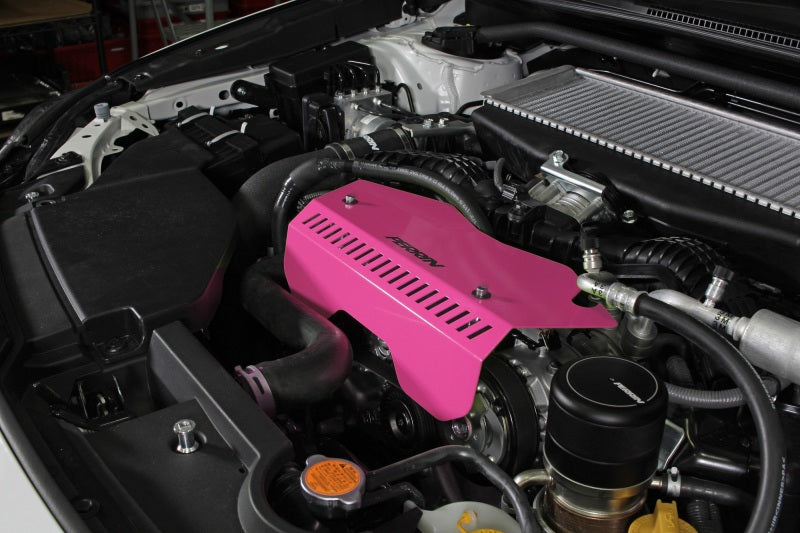Perrin Performance PERRIN 22-26 Subaru WRX Pulley Cover - Hyper Pink (TALL - For Use w/o PERRIN AOS)