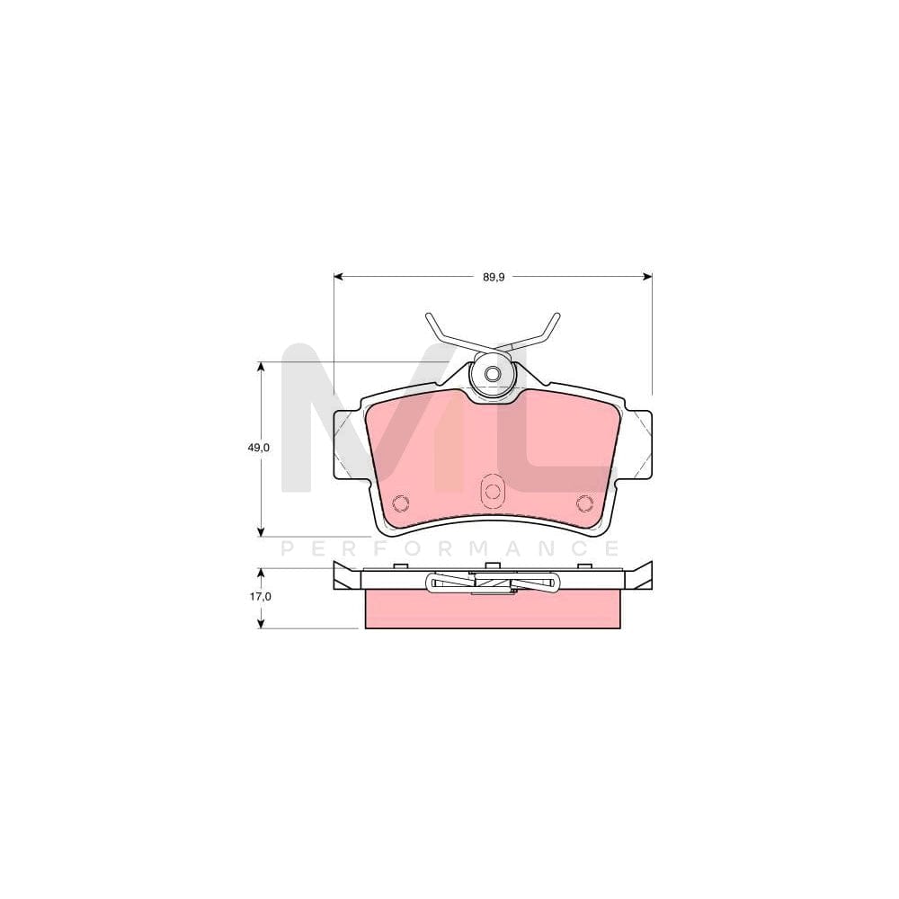 TRW Gdb4060 Brake Pad Set For Ford Usa Mustang Not Prepared For Wear Indicator | ML Performance Car Parts