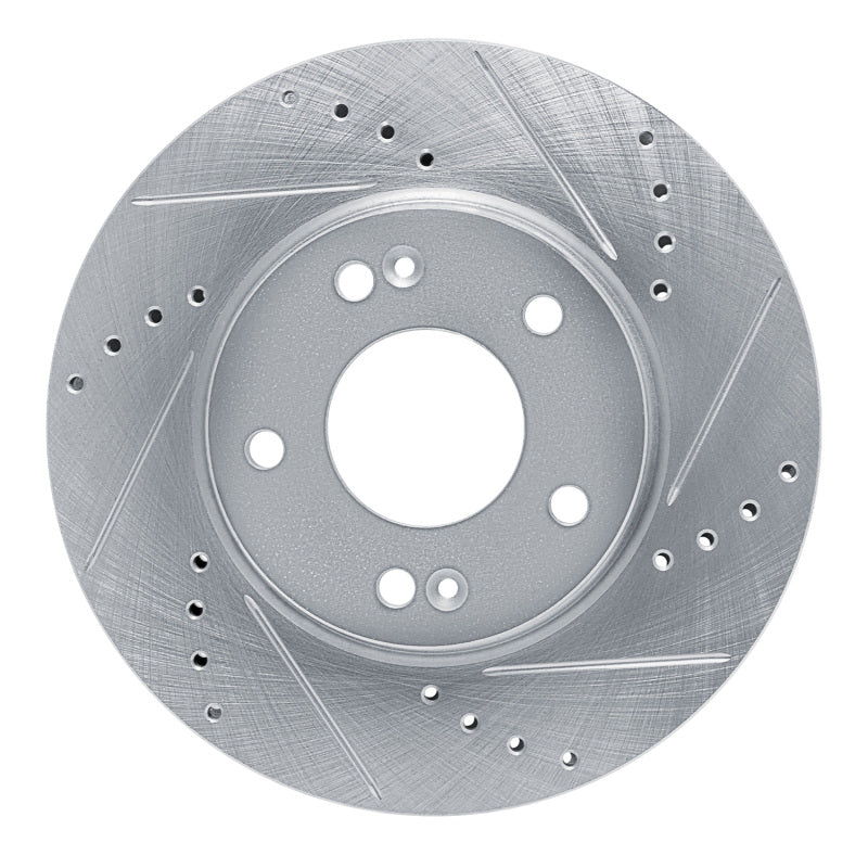 R1 Concepts R1 21-25 Hyundai Elantra Front Right Drilled & Slotted Silver Brake Rotor