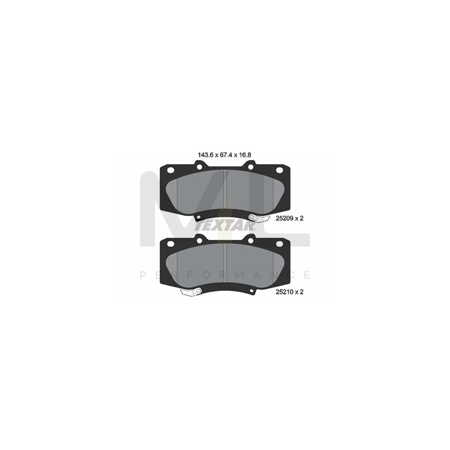 TEXTAR 2520901 Brake pad set with acoustic wear warning | ML Performance Car Parts