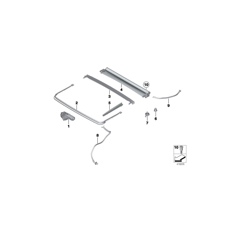 Genuine BMW 54107237595 F07 Slipstream Deflector (Inc. 528i, 530d & 550iX) | ML Performance US Car Parts