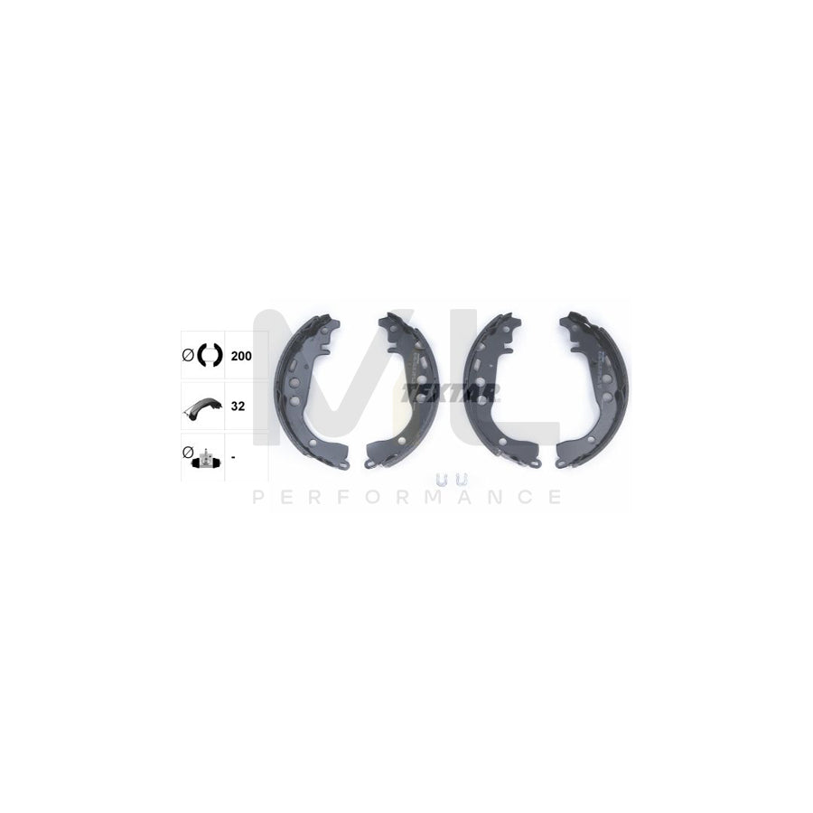 TEXTAR 91053500 Brake Shoe Set without handbrake lever | ML Performance Car Parts