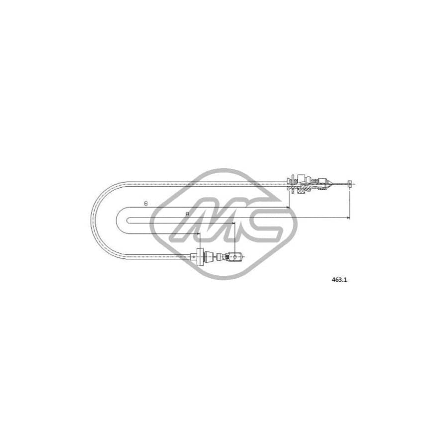 Metalcaucho 81532 Throttle Cable
