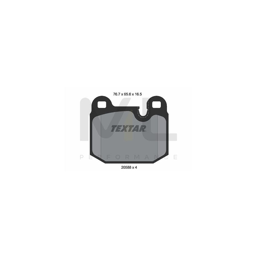 TEXTAR 2058805 Brake pad set prepared for wear indicator | ML Performance Car Parts