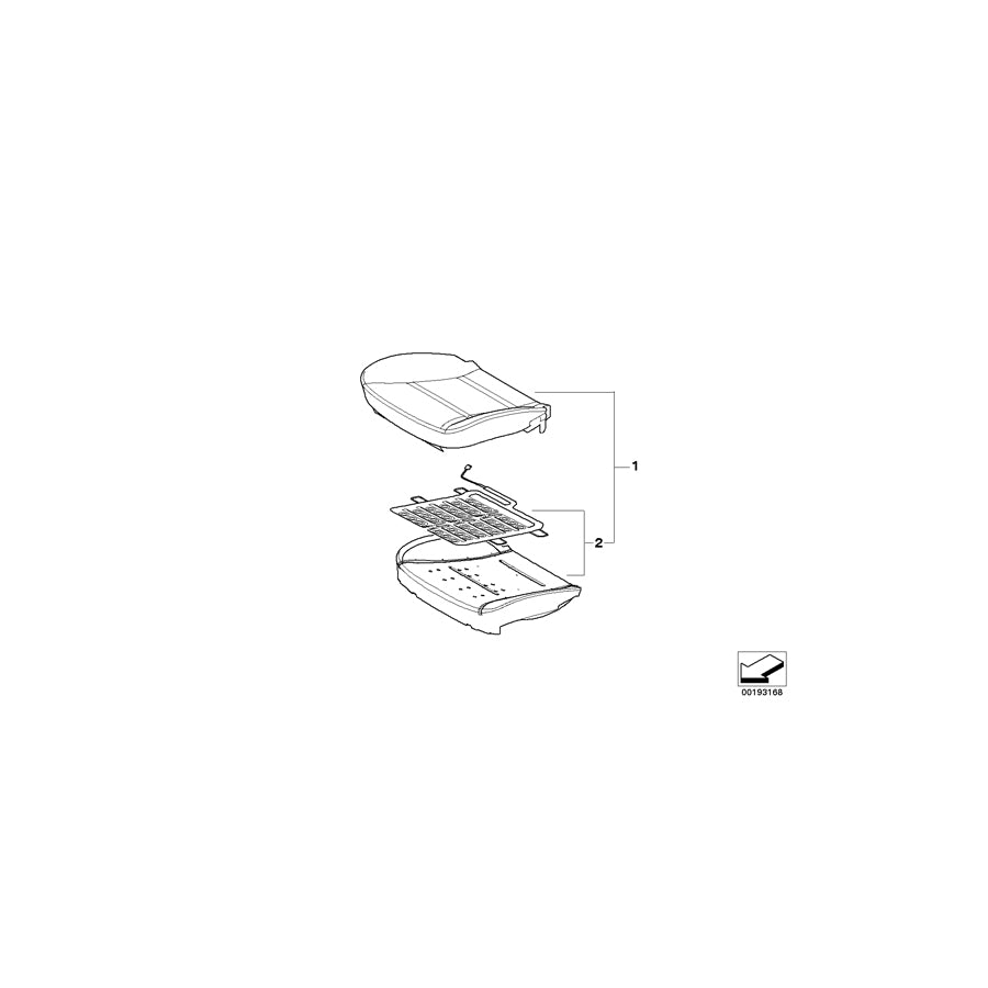 Genuine BMW 52103450005 E83 Seat Upholstery, Right SANDBEIGE (Inc. X3) | ML Performance US Car Parts