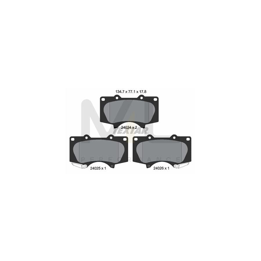 TEXTAR 2402401 Brake pad set with acoustic wear warning | ML Performance Car Parts