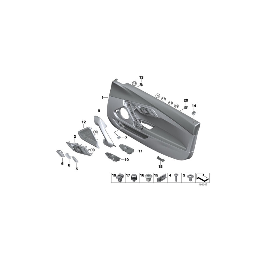 Genuine BMW 51419471169 G29 Door Trim Panel, Front Left ELFENBEINWEISS (Inc. Z4 20i, Z4 30i & Z4 M40i) | ML Performance US Car Parts