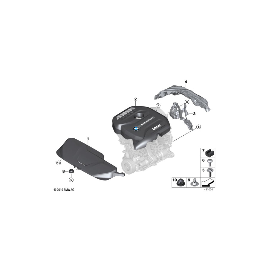 Genuine BMW 11128621822 F36 F33 Cover, Acoustic (Inc. 125i, 230i & 330i) | ML Performance US Car Parts