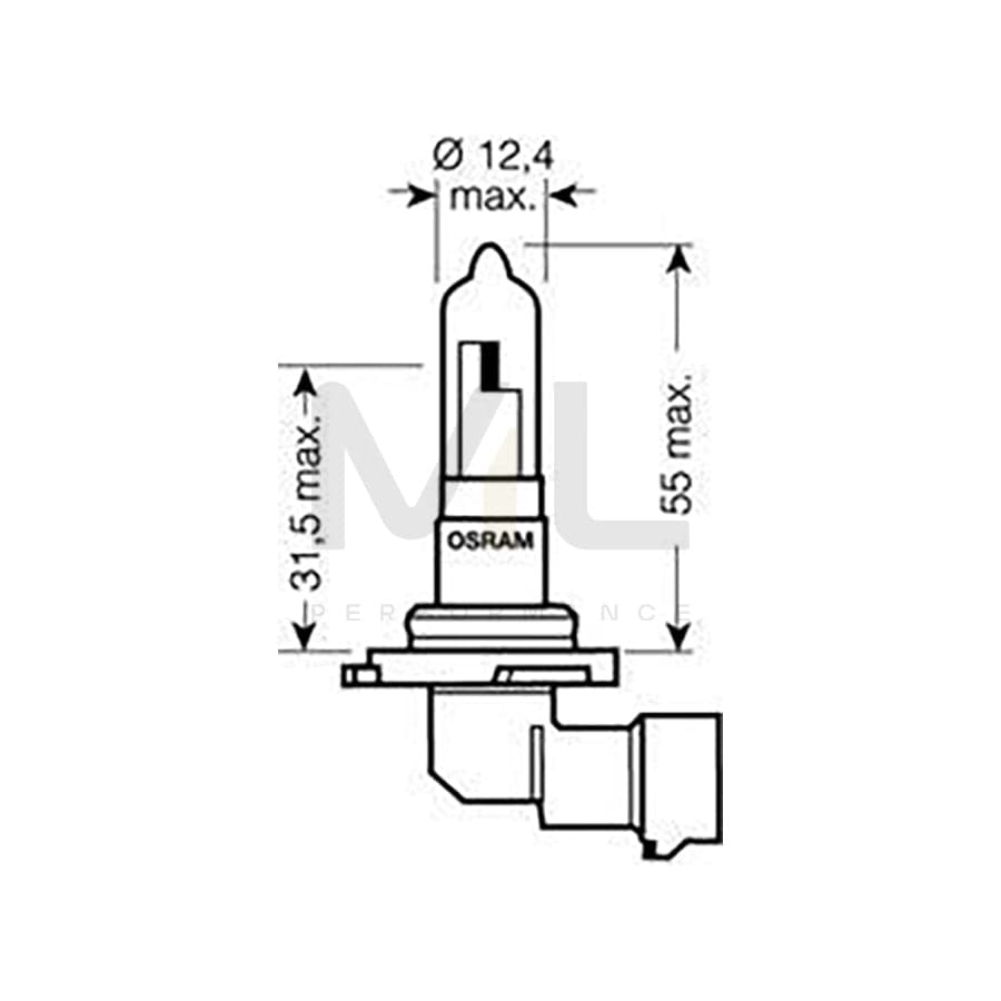 OSRAM 9005CBI Bulb, spotlight HB3 12V 60W P20d/A 4200K Halogen