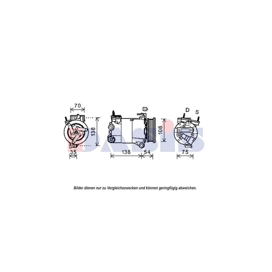 AKS Dasis 852555N Compressor, Air Conditioning
