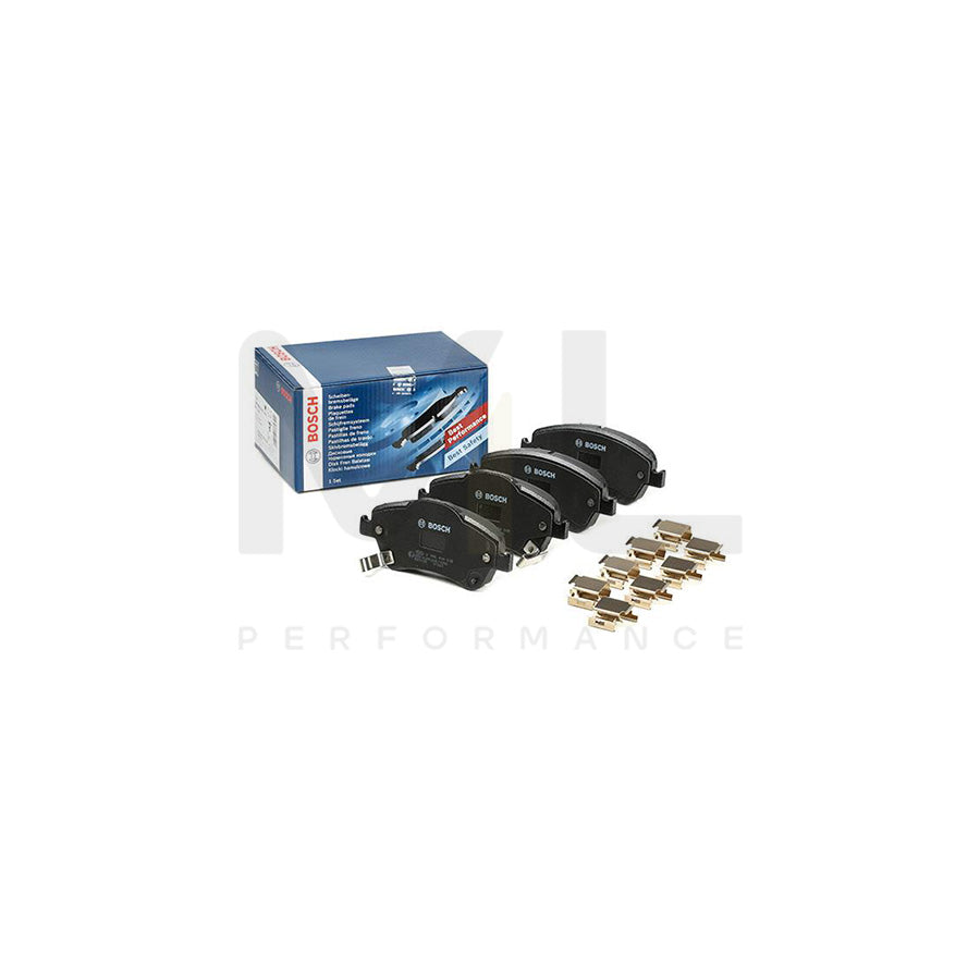 Bosch 0986494638 Brake Pad Set With Acoustic Wear Warning, With Anti-Squeak Plate, With Mounting Manual BP1132 | ML Performance Car Parts