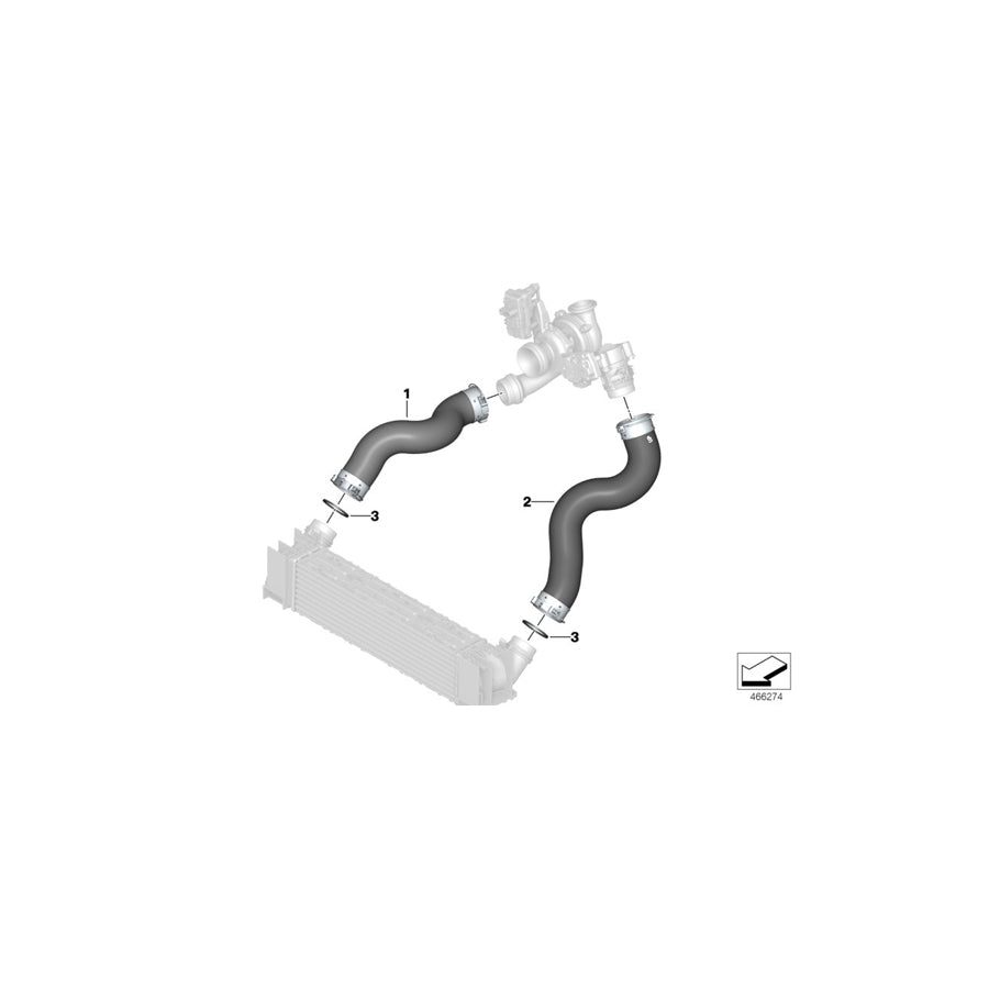 Genuine BMW 11618584546 G01 G02 Charge Air Line (Inc. X4) | ML Performance US Car Parts