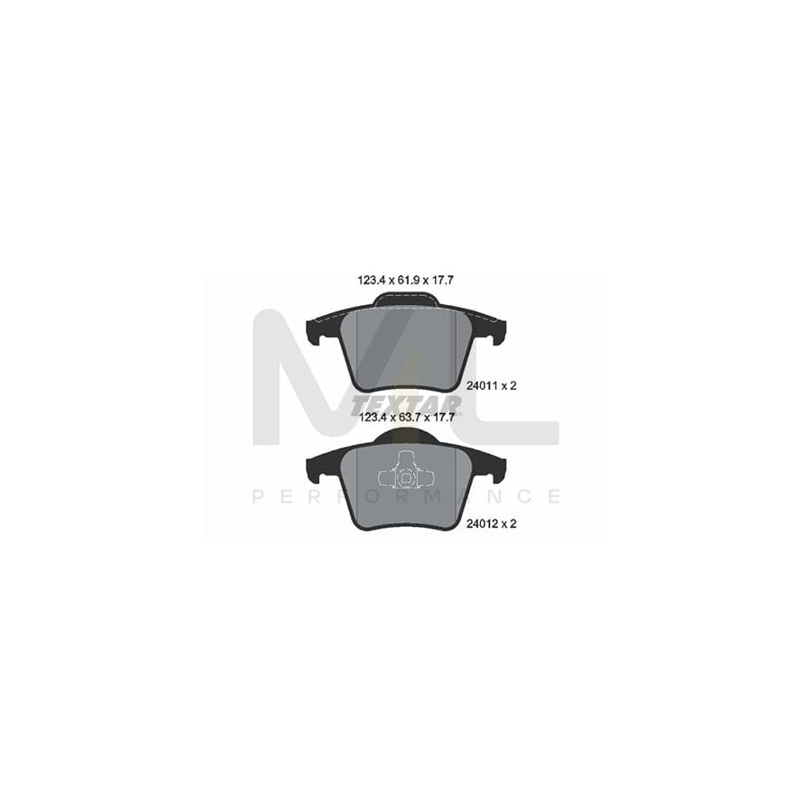 TEXTAR 2401101 Brake pad set for VOLVO XC90 I (C, 275) not prepared for wear indicator | ML Performance Car Parts