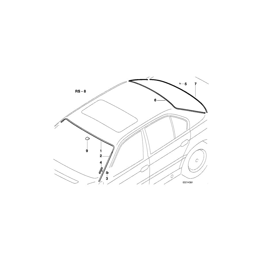 Genuine BMW 51318125899 E38 Covering Upper CHROM (Inc. 728iL, 730d & 750i) | ML Performance US