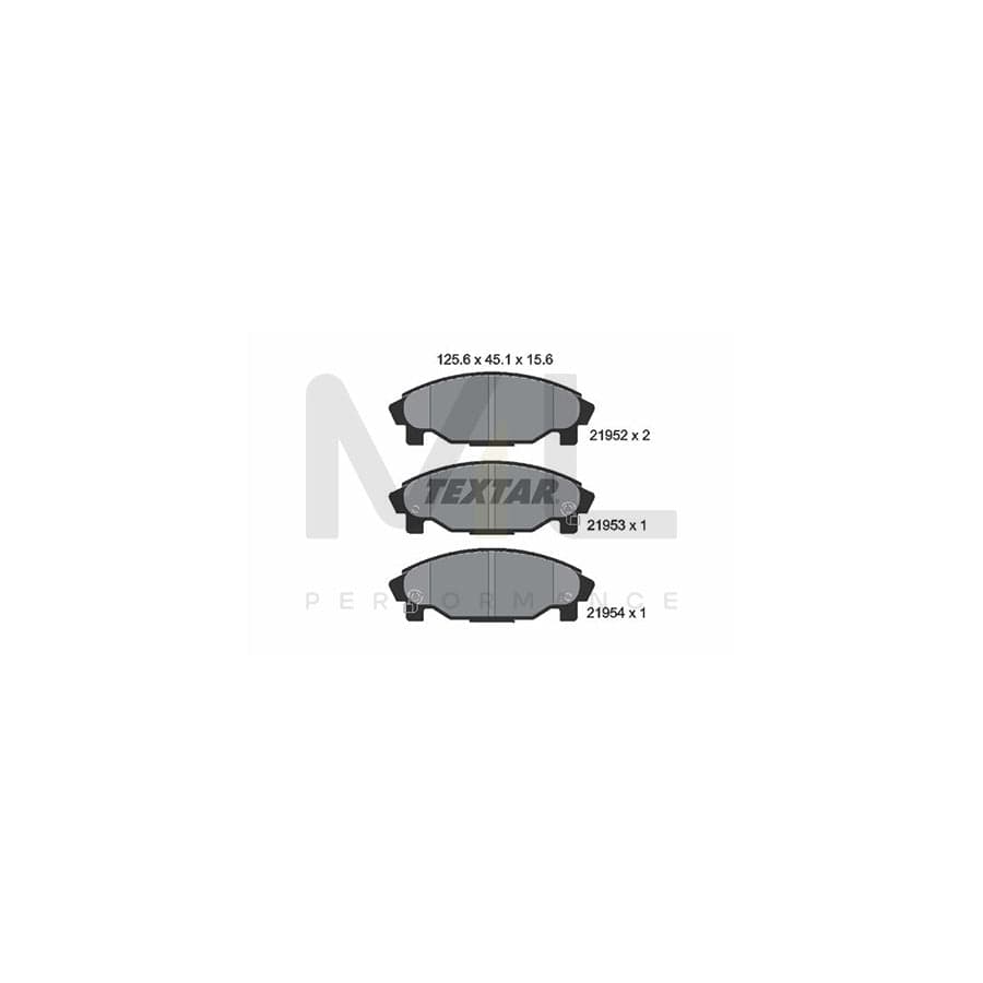 TEXTAR 2195202 Brake pad set with acoustic wear warning | ML Performance Car Parts