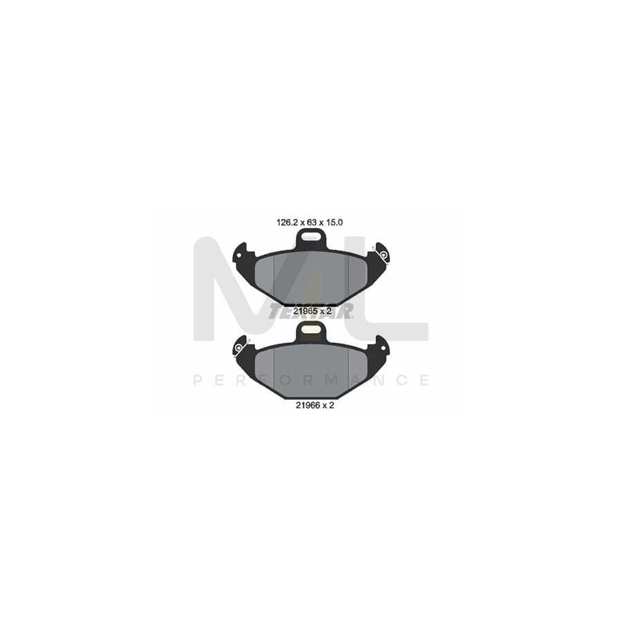 TEXTAR 2196502 Brake pad set not prepared for wear indicator | ML Performance Car Parts