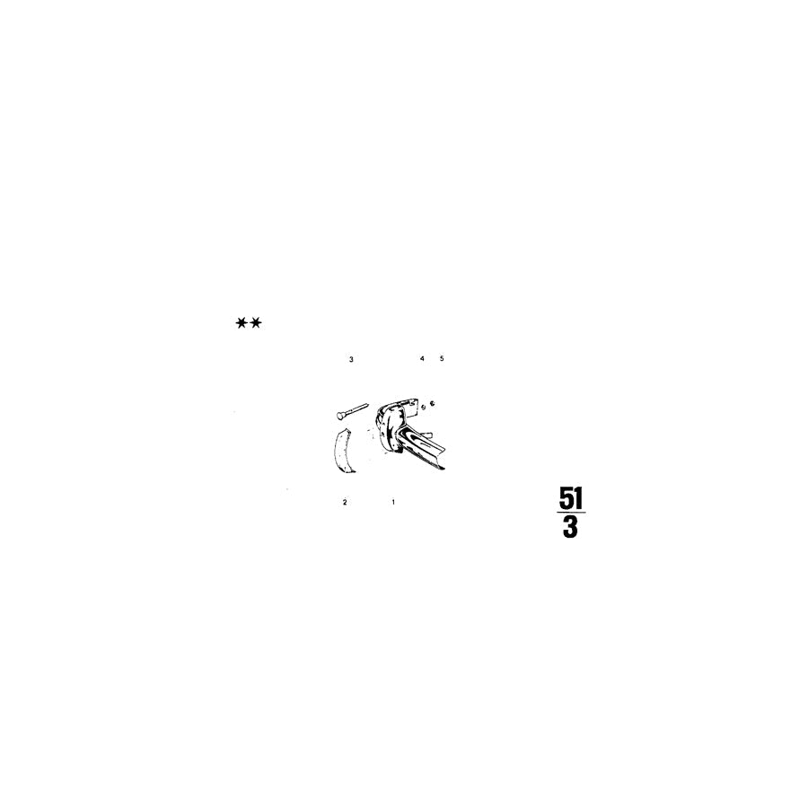 Genuine BMW 51111816422 Bumper Over-Rider RECHTS USA (Inc. 2000, 2002 & 1602) | ML Performance US Car Parts