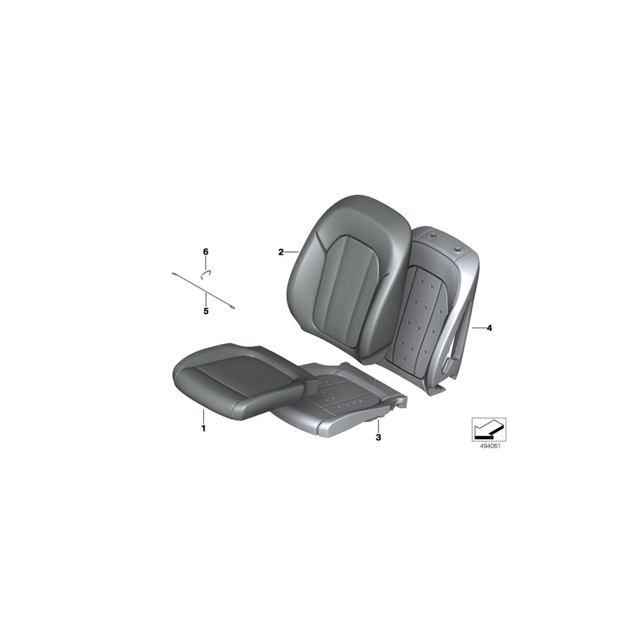Genuine BMW 52106994372 G21 G02 G20 Foam Pad, Base Seat (Inc. M340iX, X3 30iX & X4 30iX) | ML Performance US Car Parts