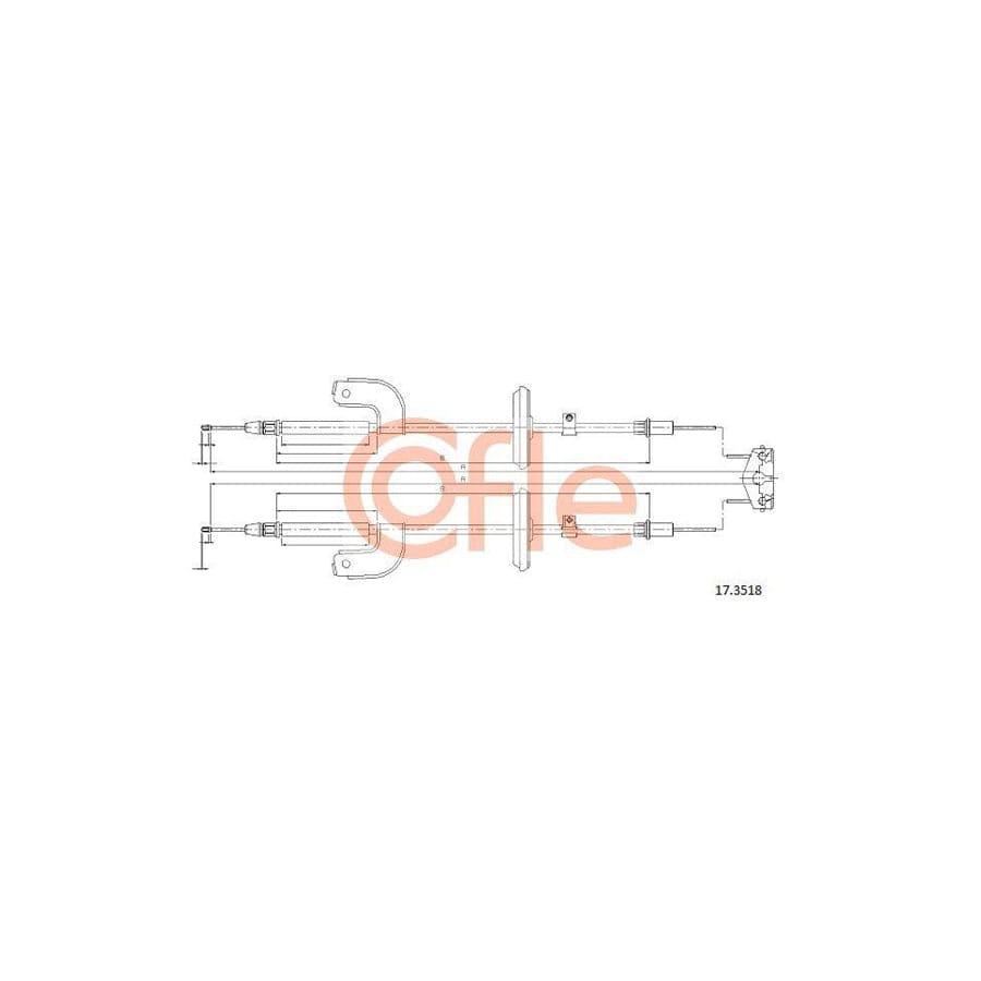 Cofle 92.17.2203 Hand Brake Cable for Mitsubishi Colt III (C50)