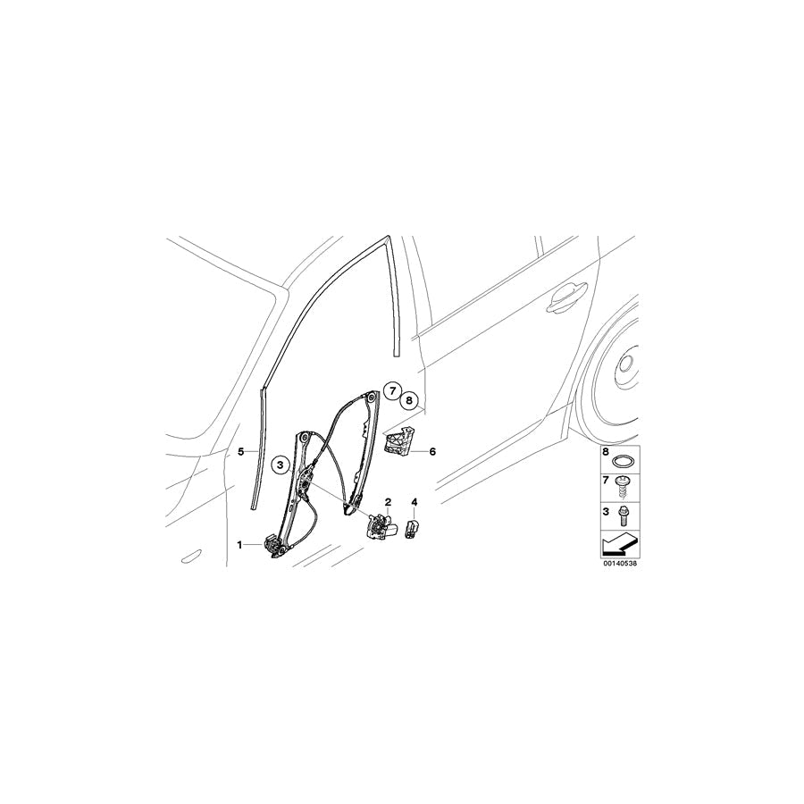 Genuine BMW 51337184388 E61 E60 Clamping Bracket, Front Right (Inc. 520i, 535i & 525xi) | ML Performance US