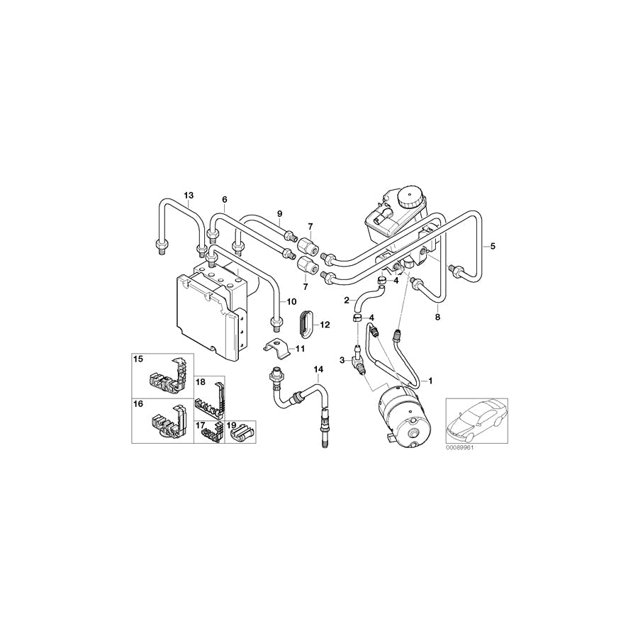 Genuine BMW 34326761169 E46 Pipe M12/M12 (Inc. 330xd, 330xi & 325xi) | ML Performance US Car Parts
