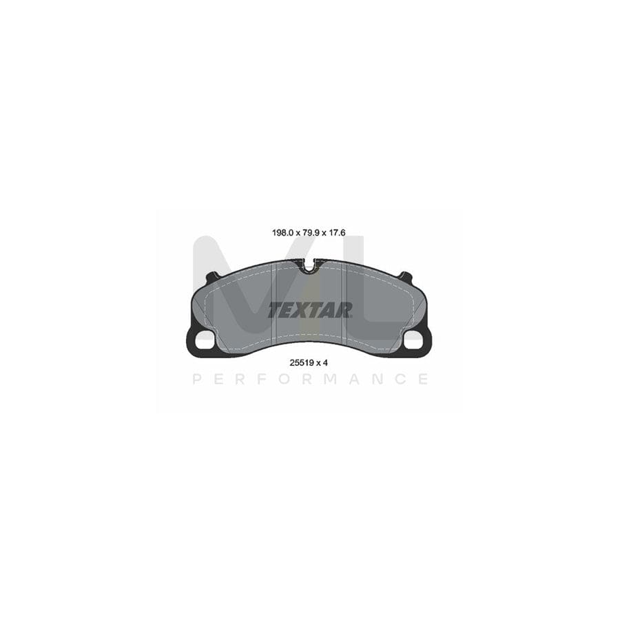 TEXTAR 2551901 Brake pad set prepared for wear indicator | ML Performance Car Parts