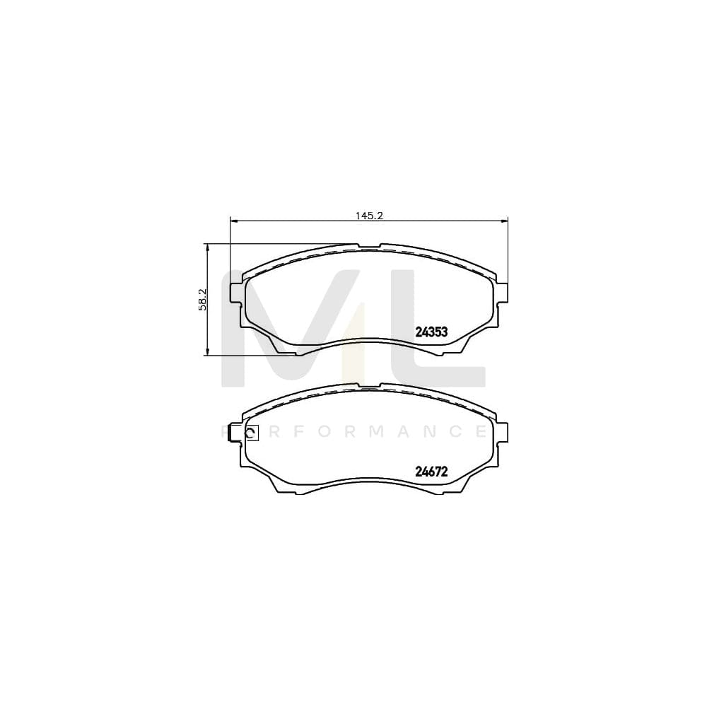 Hella 8DB 355 012-381 Brake Pad Set With Acoustic Wear Warning